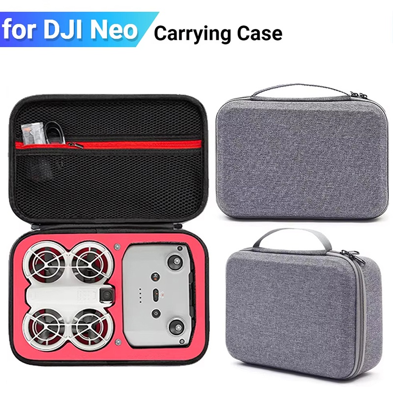 Drone Battery Bag - กล่องเก็บอุปกรณ์เสริมสำหรับโดรน กล่องเก็บสำหรับเดินทาง ป้องกันอุปกรณ์ สำหรับแบตเตอรี่และคอนโทรลเลอร์โดรน DJI Neo